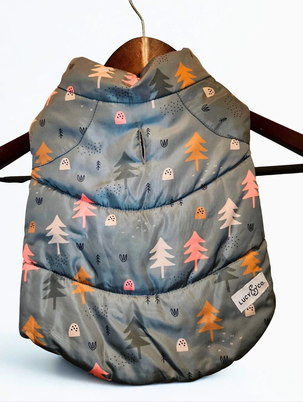 Lucy & Co. Pet's Puffer Vest in Mustard Brown